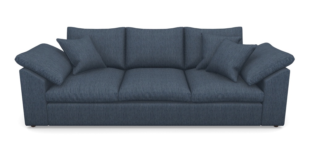 Product photograph of Big Softie Sloped Arm Sloped Arm 4 Seater Sofa In Aqua Clean Tenby - Navy from Sofas and Stuff Limited