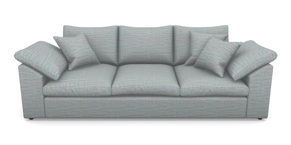 Product photograph of Big Softie Sloped Arm Sloped Arm 4 Seater Sofa In Basket Weave - Blue from Sofas and Stuff Limited