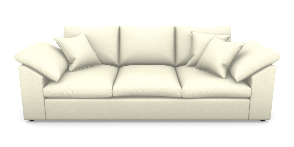 Product photograph of Big Softie Sloped Arm Sloped Arm 4 Seater Sofa In Basket Weave - Cream from Sofas and Stuff Limited
