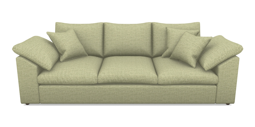 Product photograph of Big Softie Sloped Arm Sloped Arm 4 Seater Sofa In Basket Weave - Sage from Sofas and Stuff Limited