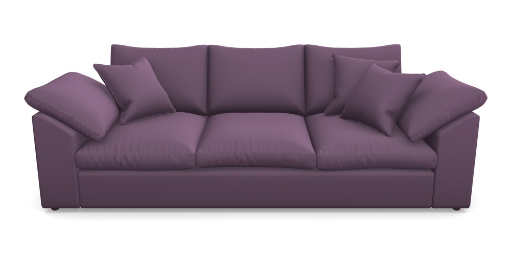 Product photograph of Big Softie Sloped Arm Sloped Arm 4 Seater Sofa In Clever Glossy Velvet - Blackcurrant from Sofas and Stuff Limited