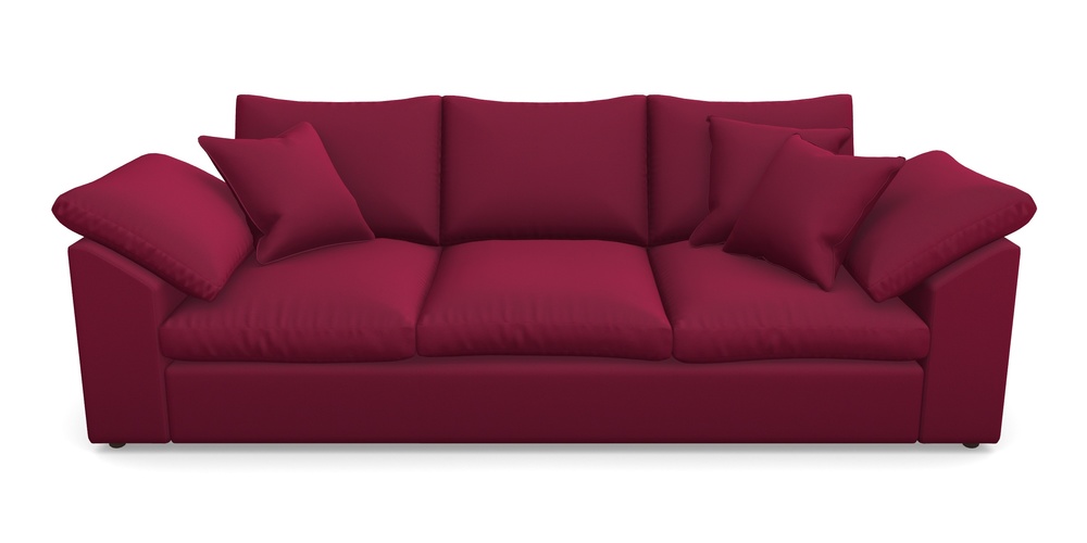 Product photograph of Big Softie Sloped Arm Sloped Arm 4 Seater Sofa In Clever Glossy Velvet - Chianti from Sofas and Stuff Limited