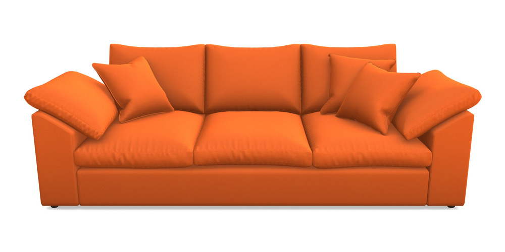 Product photograph of Big Softie Sloped Arm Sloped Arm 4 Seater Sofa In Clever Glossy Velvet - Seville from Sofas and Stuff Limited