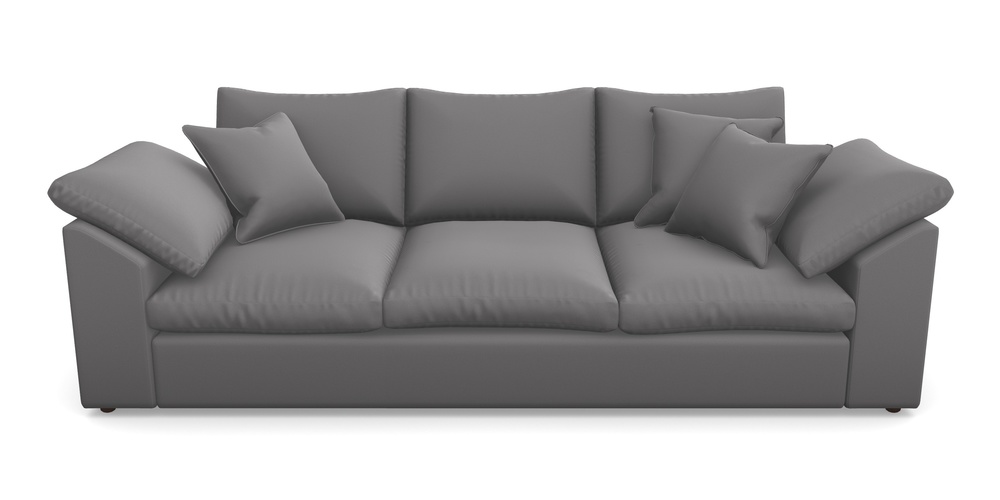 Product photograph of Big Softie Sloped Arm Sloped Arm 4 Seater Sofa In Clever Glossy Velvet - Shadow from Sofas and Stuff Limited
