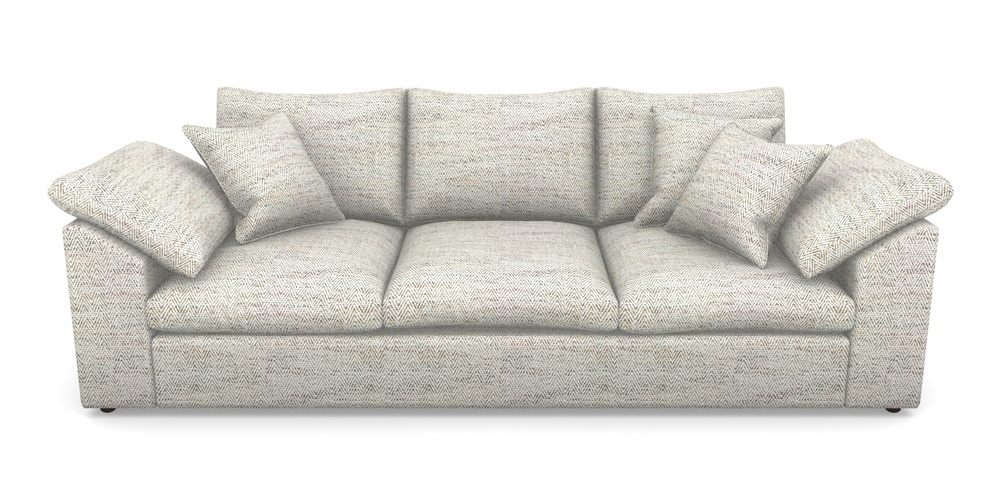 Product photograph of Big Softie Sloped Arm Sloped Arm 4 Seater Sofa In Chunky Herringbone - Chunky Herringbone Natural from Sofas and Stuff Limited