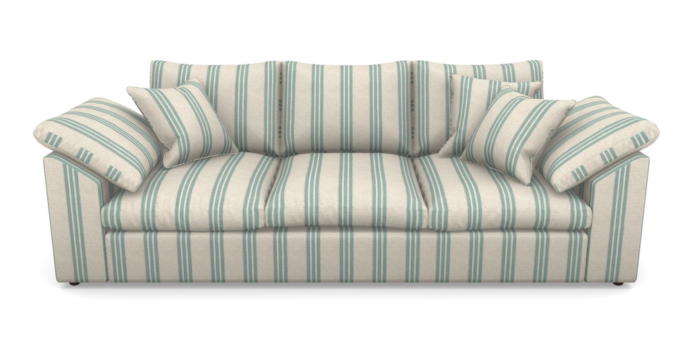 Product photograph of Big Softie Sloped Arm Sloped Arm 4 Seater Sofa In Cloth 18 Stripes - Bengal - Basil from Sofas and Stuff Limited