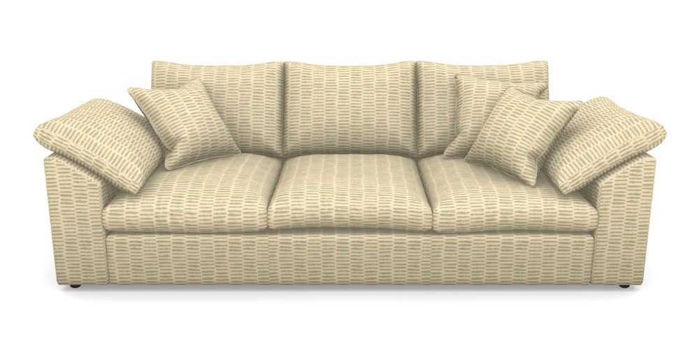 Product photograph of Big Softie Sloped Arm Sloped Arm 4 Seater Sofa In Cloth 18 - Daub - Fennel from Sofas and Stuff Limited