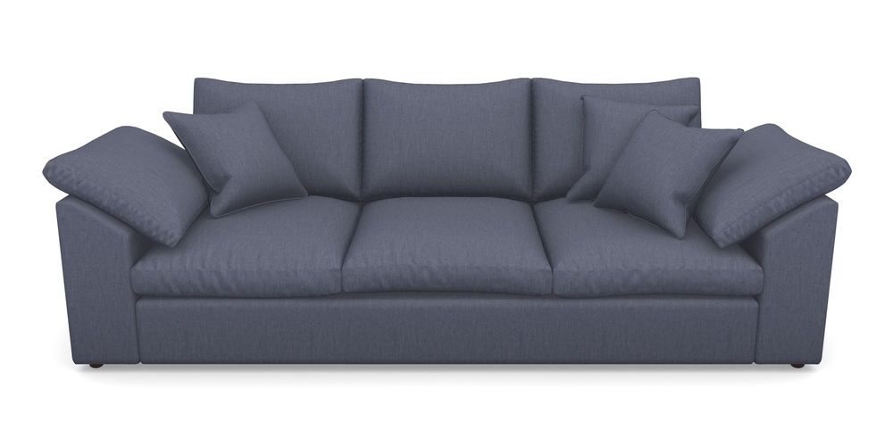 Product photograph of Big Softie Sloped Arm Sloped Arm 4 Seater Sofa In Clever Cotton Mix - Oxford Blue from Sofas and Stuff Limited