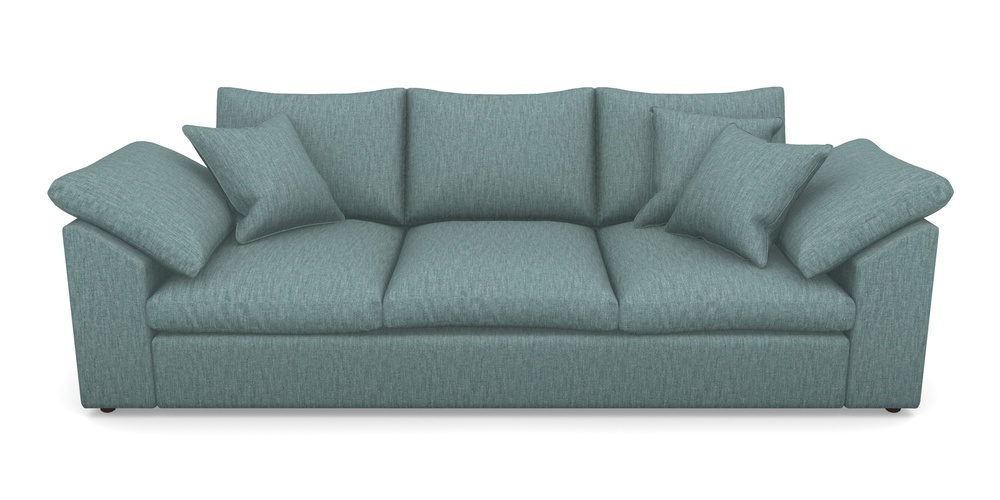 Product photograph of Big Softie Sloped Arm Sloped Arm 4 Seater Sofa In Clever Cotton Mix - Teal from Sofas and Stuff Limited