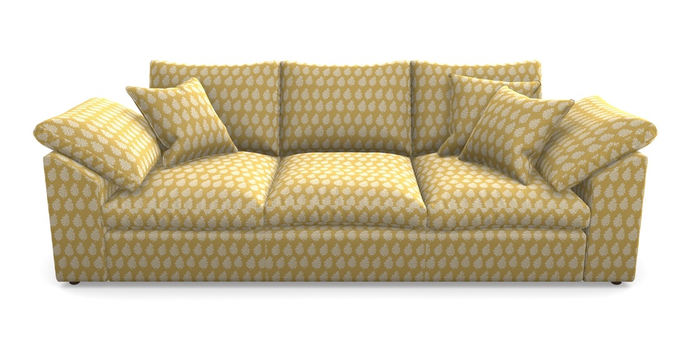 Product photograph of Big Softie Sloped Arm Sloped Arm 4 Seater Sofa In Cloth 21 - Oak Leaf - Canary from Sofas and Stuff Limited