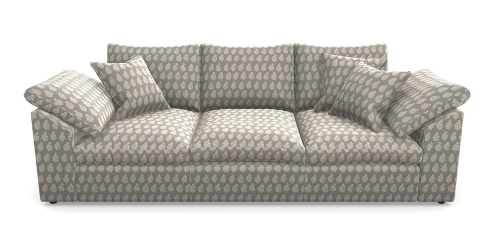 Product photograph of Big Softie Sloped Arm Sloped Arm 4 Seater Sofa In Cloth 21 - Oak Leaf - Magnesium from Sofas and Stuff Limited