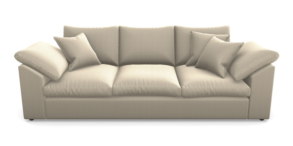 Product photograph of Big Softie Sloped Arm Sloped Arm 4 Seater Sofa In Cloth 21 - Simple Stripe - Beech from Sofas and Stuff Limited