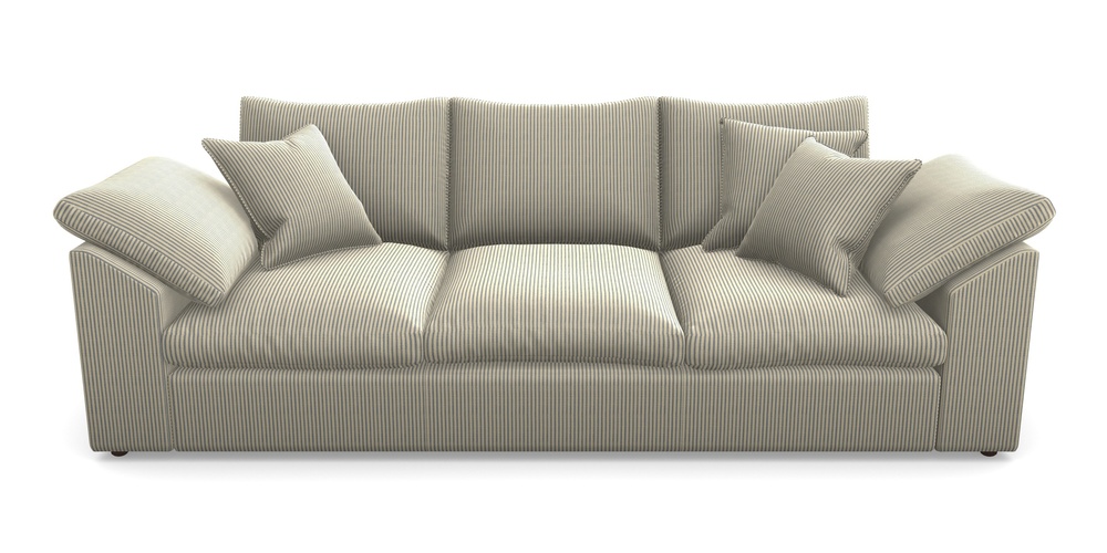 Product photograph of Big Softie Sloped Arm Sloped Arm 4 Seater Sofa In Cloth 21 - Simple Stripe - Bilberry from Sofas and Stuff Limited