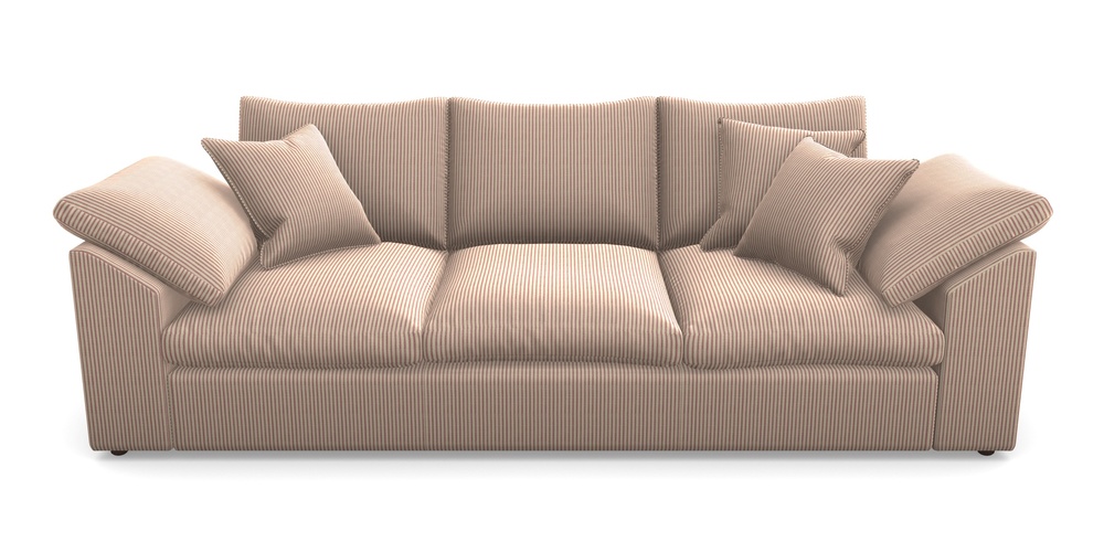 Product photograph of Big Softie Sloped Arm Sloped Arm 4 Seater Sofa In Cloth 21 - Simple Stripe - Cassis from Sofas and Stuff Limited