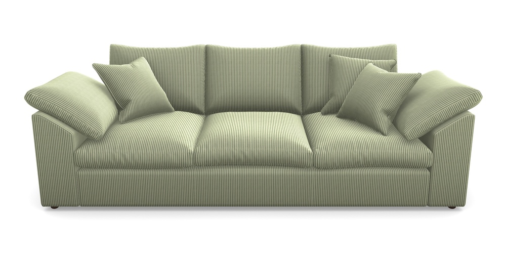 Product photograph of Big Softie Sloped Arm Sloped Arm 4 Seater Sofa In Cloth 21 - Simple Stripe - Forest from Sofas and Stuff Limited