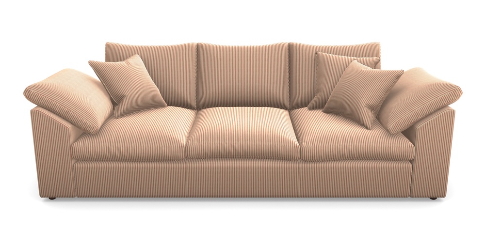 Product photograph of Big Softie Sloped Arm Sloped Arm 4 Seater Sofa In Cloth 21 - Simple Stripe - Ginger Snap from Sofas and Stuff Limited