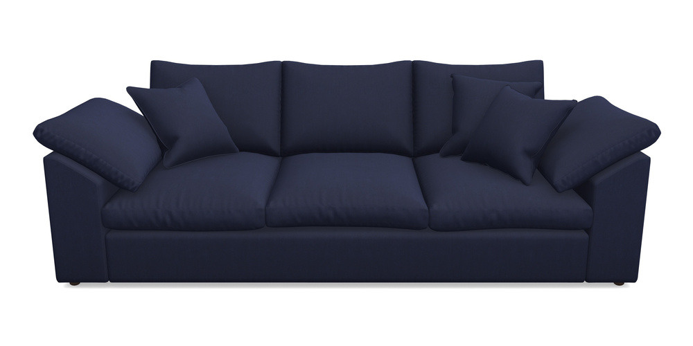 Product photograph of Big Softie Sloped Arm Sloped Arm 4 Seater Sofa In Clever Tough And Eco Velvet - Indigo from Sofas and Stuff Limited