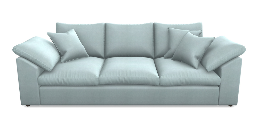 Product photograph of Big Softie Sloped Arm Sloped Arm 4 Seater Sofa In Clever Tough And Eco Velvet - Mineral from Sofas and Stuff Limited