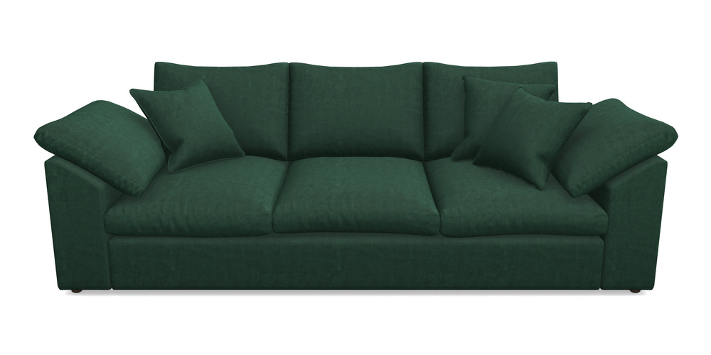 Product photograph of Big Softie Sloped Arm Sloped Arm 4 Seater Sofa In Clever Tough And Eco Velvet - Pine from Sofas and Stuff Limited