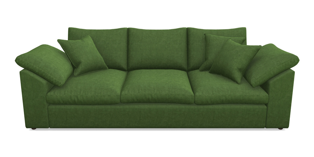 Product photograph of Big Softie Sloped Arm Sloped Arm 4 Seater Sofa In Clever Tough And Eco Velvet - Shamrock from Sofas and Stuff Limited