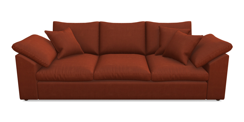 Product photograph of Big Softie Sloped Arm Sloped Arm 4 Seater Sofa In Clever Tough And Eco Velvet - Tawny from Sofas and Stuff Limited