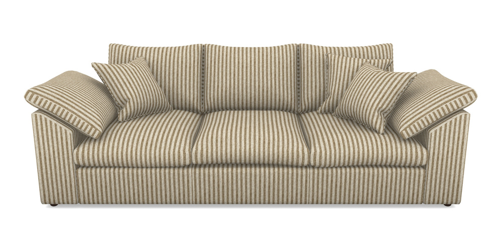 Product photograph of Big Softie Sloped Arm Sloped Arm 4 Seater Sofa In Cloth 22 - Pinstripe - Fallen Leaf from Sofas and Stuff Limited