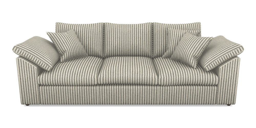 Product photograph of Big Softie Sloped Arm Sloped Arm 4 Seater Sofa In Cloth 22 - Pinstripe - Seal from Sofas and Stuff Limited