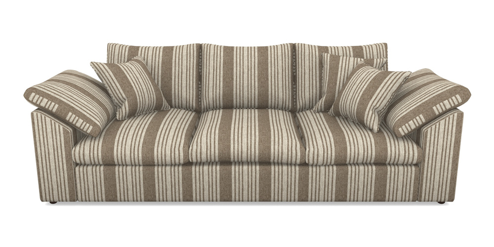 Product photograph of Big Softie Sloped Arm Sloped Arm 4 Seater Sofa In Cloth 22 - Bayadere - Peat from Sofas and Stuff Limited