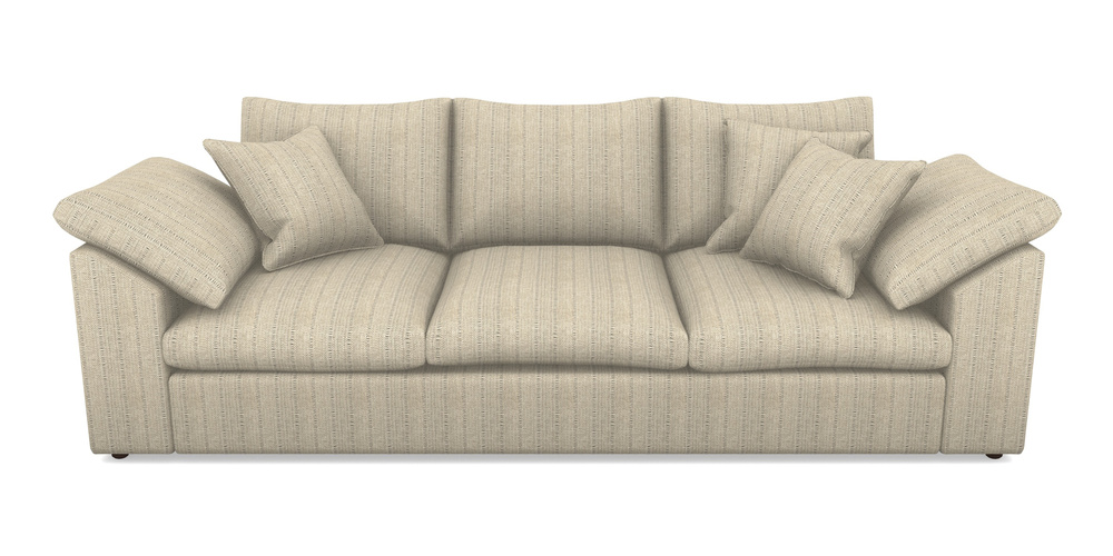 Product photograph of Big Softie Sloped Arm Sloped Arm 4 Seater Sofa In Cloth 20 - Design 1 - Natural Herringbone from Sofas and Stuff Limited