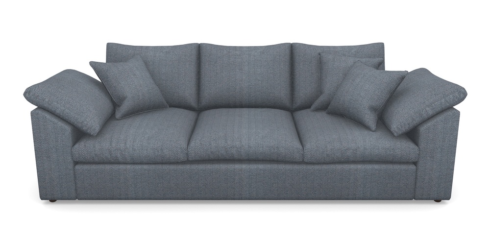 Product photograph of Big Softie Sloped Arm Sloped Arm 4 Seater Sofa In Dundee Herringbone - Denim from Sofas and Stuff Limited