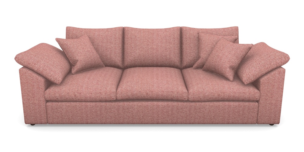 Product photograph of Big Softie Sloped Arm Sloped Arm 4 Seater Sofa In Dundee Herringbone - Rose from Sofas and Stuff Limited