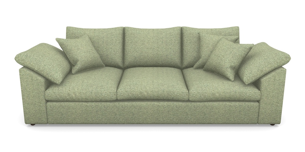 Product photograph of Big Softie Sloped Arm Sloped Arm 4 Seater Sofa In Dundee Herringbone - Sage from Sofas and Stuff Limited