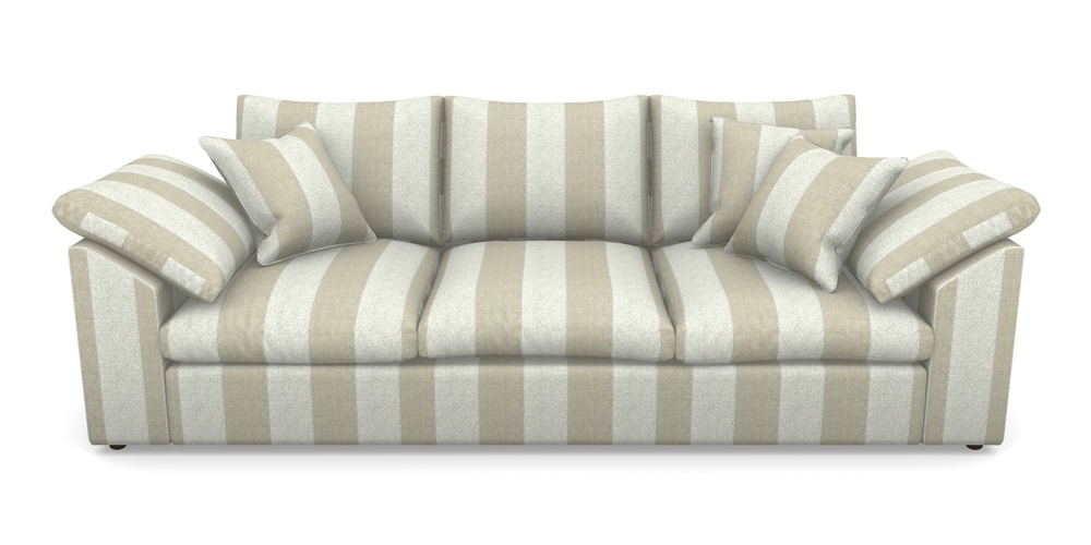 Product photograph of Big Softie Sloped Arm Sloped Arm 4 Seater Sofa In Dovedale Linen Stripe - Chalk from Sofas and Stuff Limited