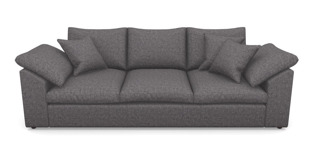 Product photograph of Big Softie Sloped Arm Sloped Arm 4 Seater Sofa In Easy Clean Plain - Ash from Sofas and Stuff Limited