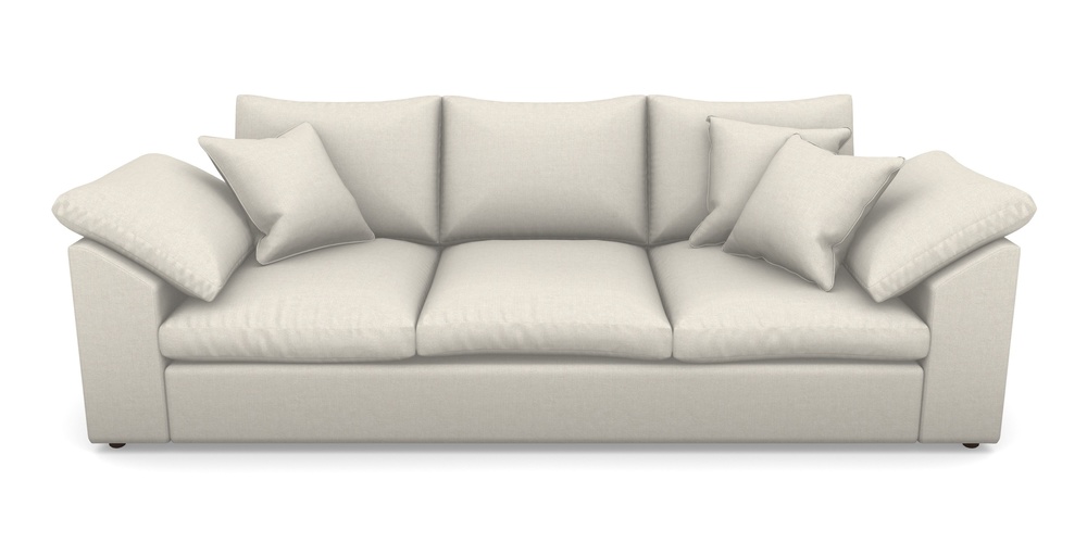 Product photograph of Big Softie Sloped Arm Sloped Arm 4 Seater Sofa In Easy Clean Plain - Chalk from Sofas and Stuff Limited