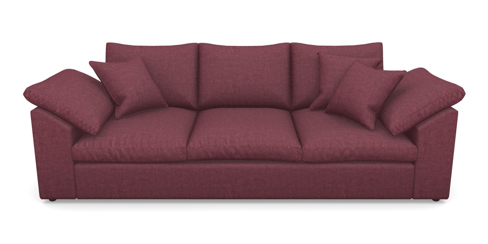 Product photograph of Big Softie Sloped Arm Sloped Arm 4 Seater Sofa In Easy Clean Plain - Chianti from Sofas and Stuff Limited