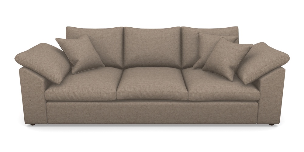 Product photograph of Big Softie Sloped Arm Sloped Arm 4 Seater Sofa In Easy Clean Plain - Camel from Sofas and Stuff Limited