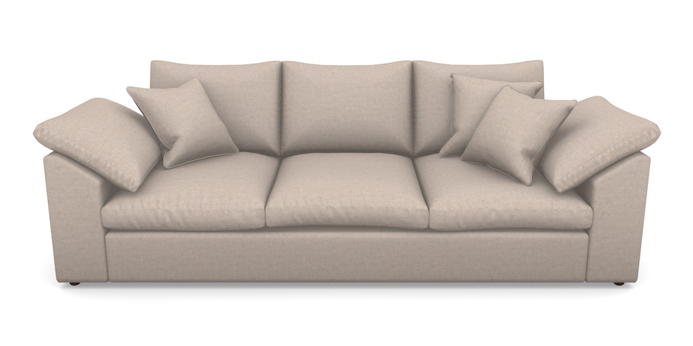 Product photograph of Big Softie Sloped Arm Sloped Arm 4 Seater Sofa In Easy Clean Plain - Cream from Sofas and Stuff Limited
