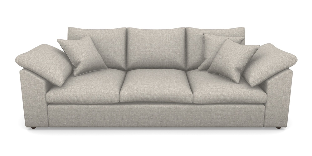 Product photograph of Big Softie Sloped Arm Sloped Arm 4 Seater Sofa In Easy Clean Plain - Dove from Sofas and Stuff Limited