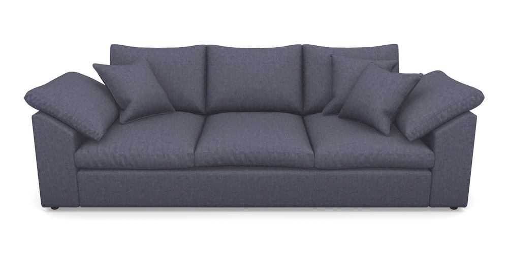 Product photograph of Big Softie Sloped Arm Sloped Arm 4 Seater Sofa In Easy Clean Plain - Navy from Sofas and Stuff Limited