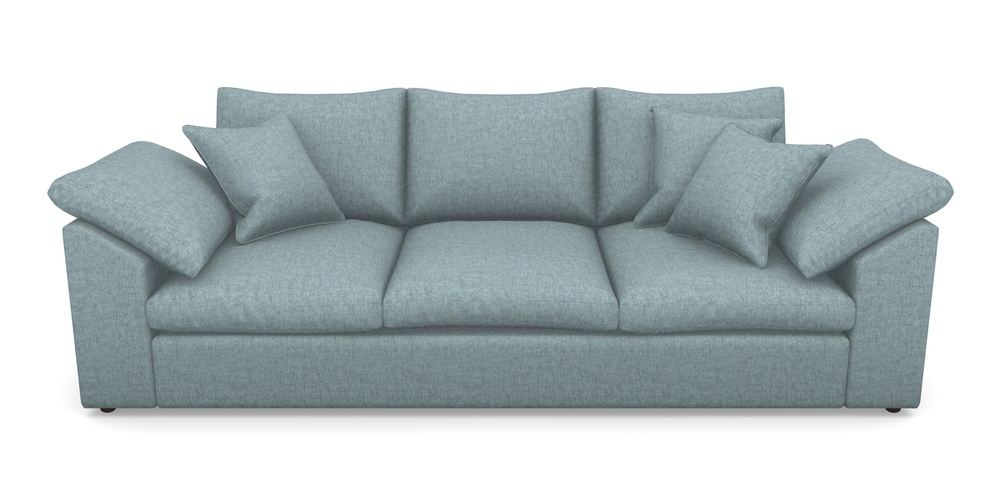 Product photograph of Big Softie Sloped Arm Sloped Arm 4 Seater Sofa In Easy Clean Plain - Polar from Sofas and Stuff Limited