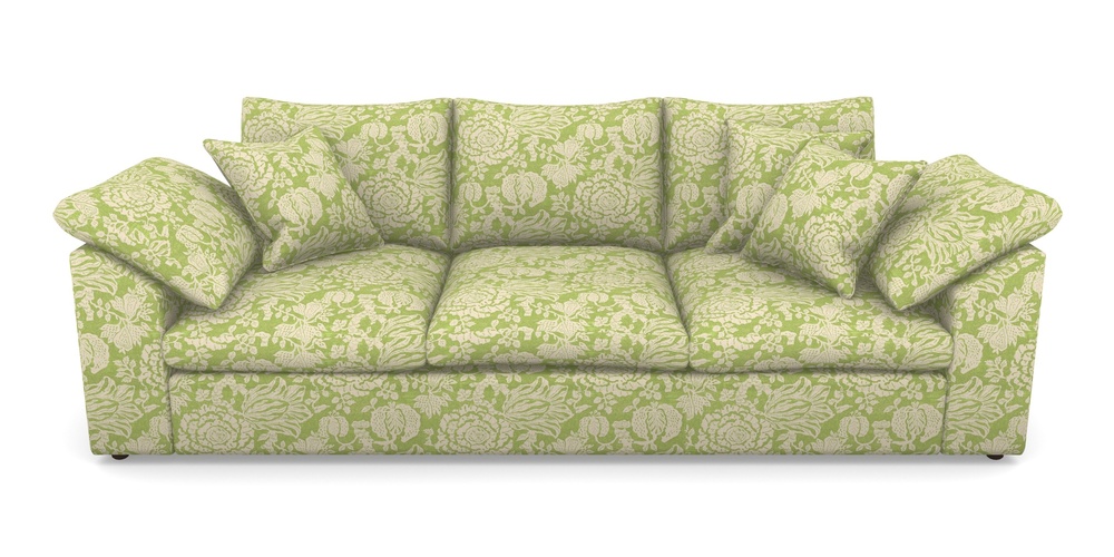 Product photograph of Big Softie Sloped Arm Sloped Arm 4 Seater Sofa In V A Brompton Collection - Flowering Kale - Lime from Sofas and Stuff Limited