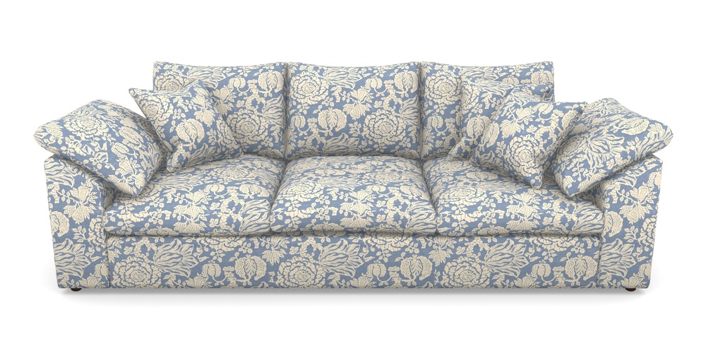 Product photograph of Big Softie Sloped Arm Sloped Arm 4 Seater Sofa In V A Brompton Collection - Flowering Kale - Morning Blue from Sofas and Stuff Limited