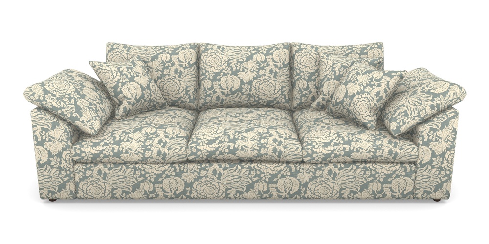 Product photograph of Big Softie Sloped Arm Sloped Arm 4 Seater Sofa In V A Brompton Collection - Flowering Kale - Pebble from Sofas and Stuff Limited