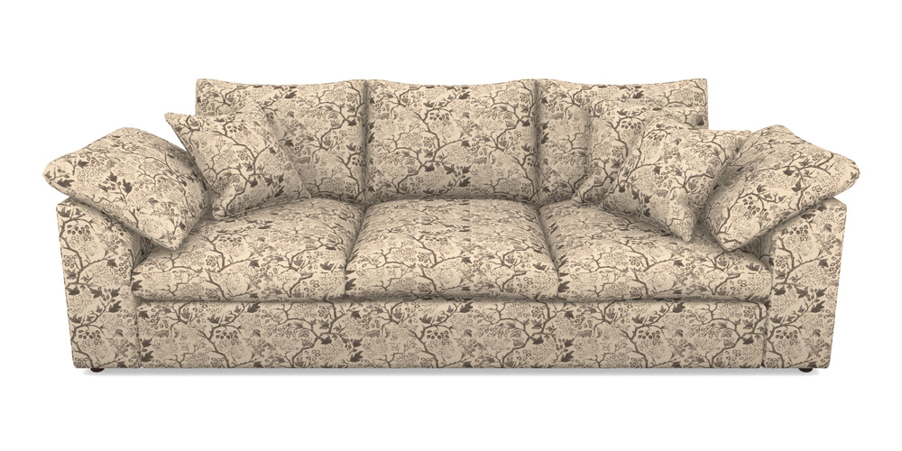 Product photograph of Big Softie Sloped Arm Sloped Arm 4 Seater Sofa In Rhs Collection - Gertrude Jekyll Linen Cotton Blend - Brown from Sofas and Stuff Limited