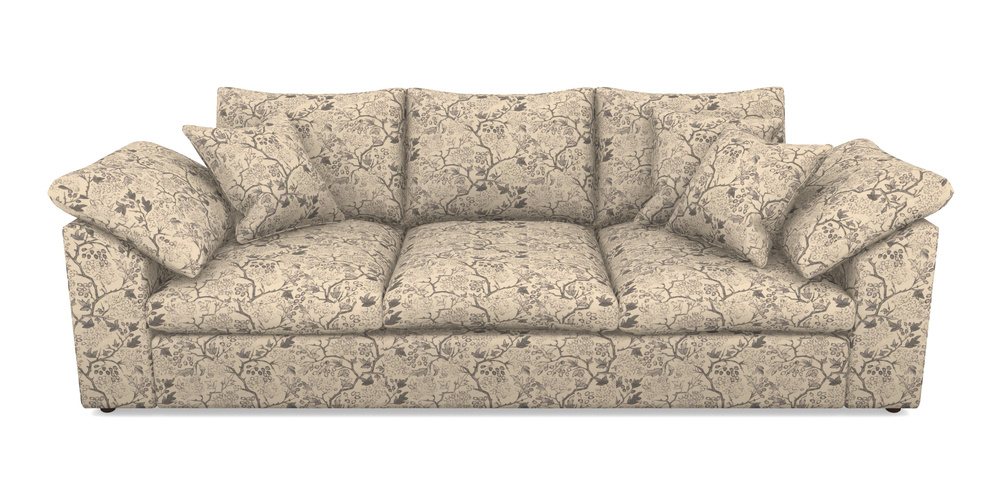 Product photograph of Big Softie Sloped Arm Sloped Arm 4 Seater Sofa In Rhs Collection - Gertrude Jekyll Linen Cotton Blend - Grey from Sofas and Stuff Limited