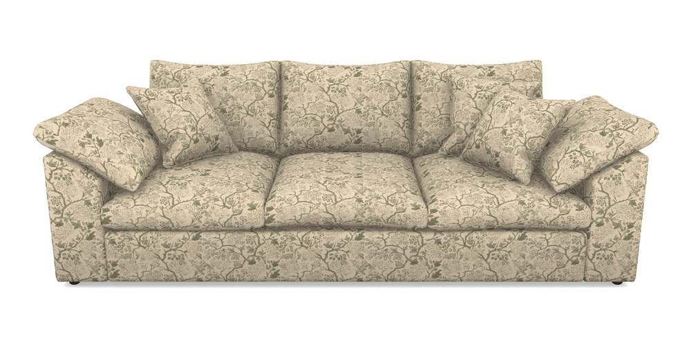 Product photograph of Big Softie Sloped Arm Sloped Arm 4 Seater Sofa In Rhs Collection - Gertrude Jekyll Linen Cotton Blend - Green from Sofas and Stuff Limited