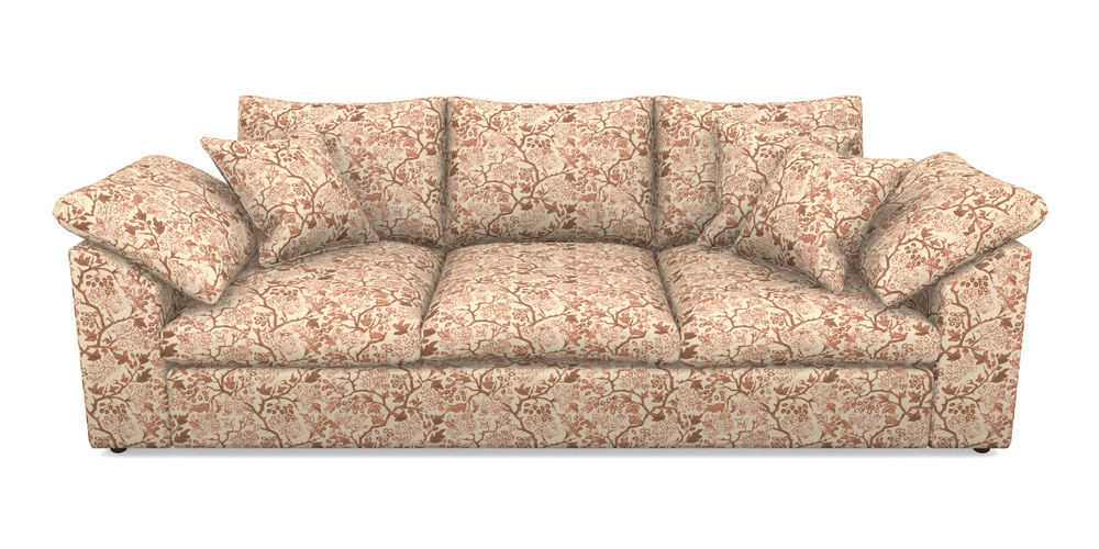 Product photograph of Big Softie Sloped Arm Sloped Arm 4 Seater Sofa In Rhs Collection - Gertrude Jekyll Linen Cotton Blend - Rust from Sofas and Stuff Limited