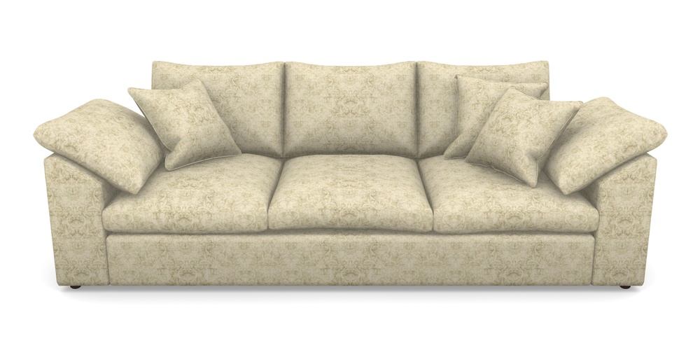 Product photograph of Big Softie Sloped Arm Sloped Arm 4 Seater Sofa In Grace Linen - Olive from Sofas and Stuff Limited