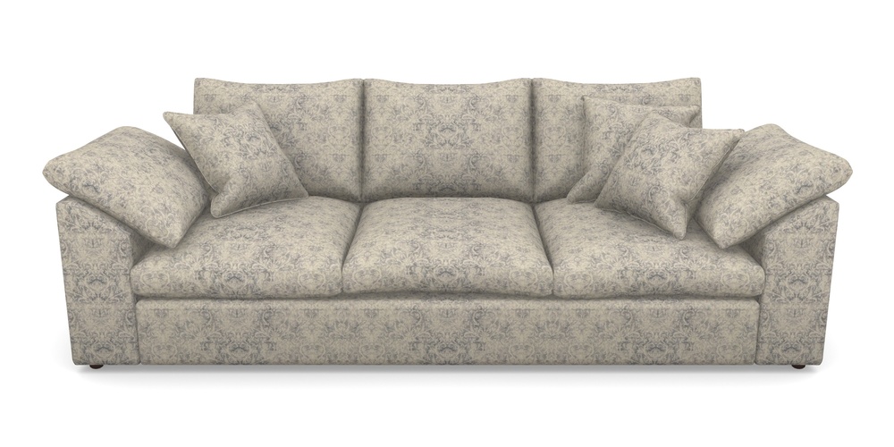 Product photograph of Big Softie Sloped Arm Sloped Arm 4 Seater Sofa In Grace Linen - Sapphire from Sofas and Stuff Limited